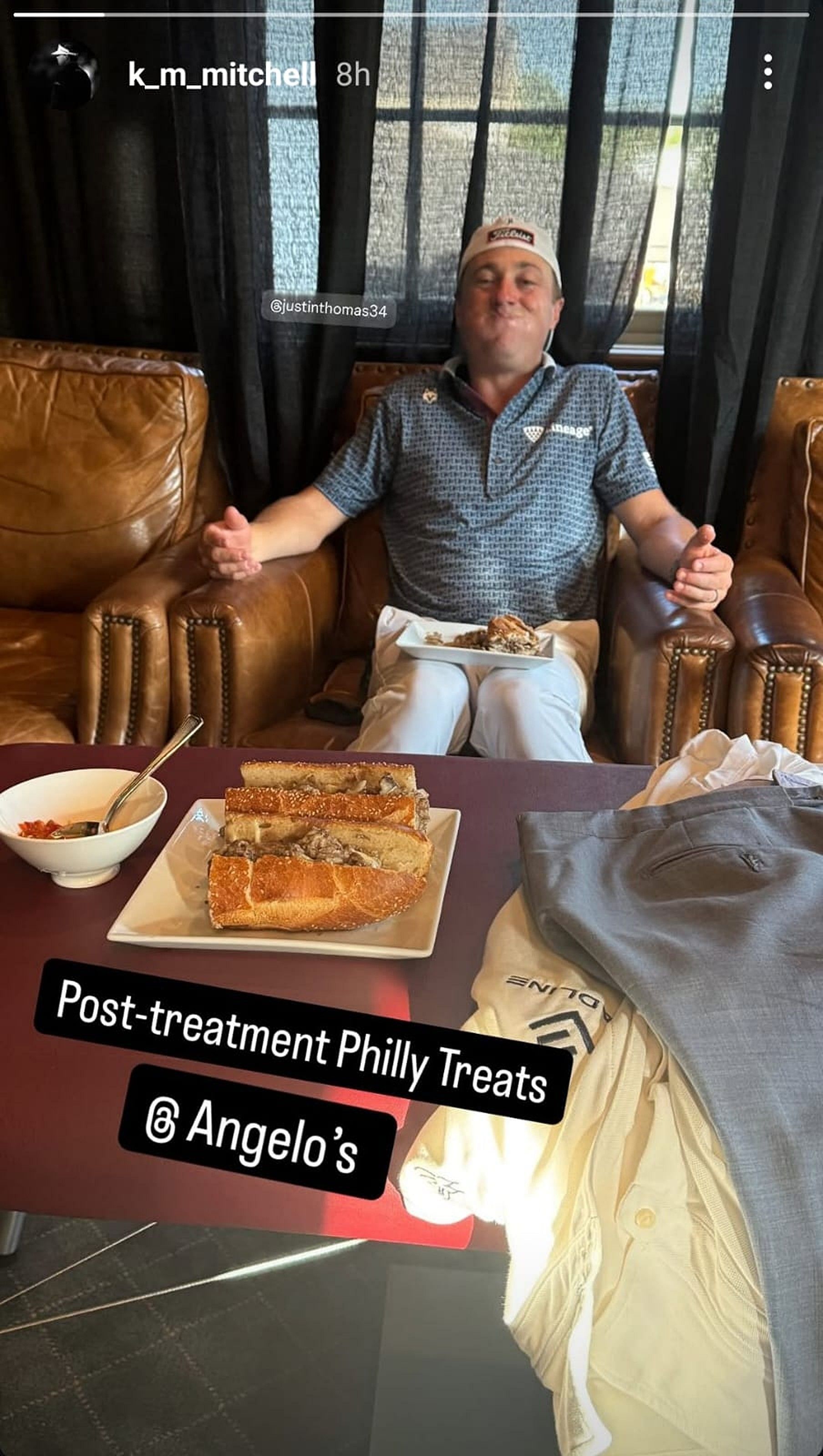 Keith Mitchell shares embarrassing image of Justin Thomas (Image Source: Instagram/@k_m_mitchell)